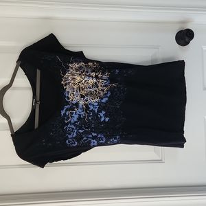 Express Navy scoopneck tee